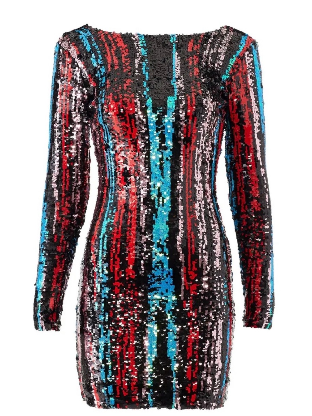 Dress the Population Multicolor Sequin Dress